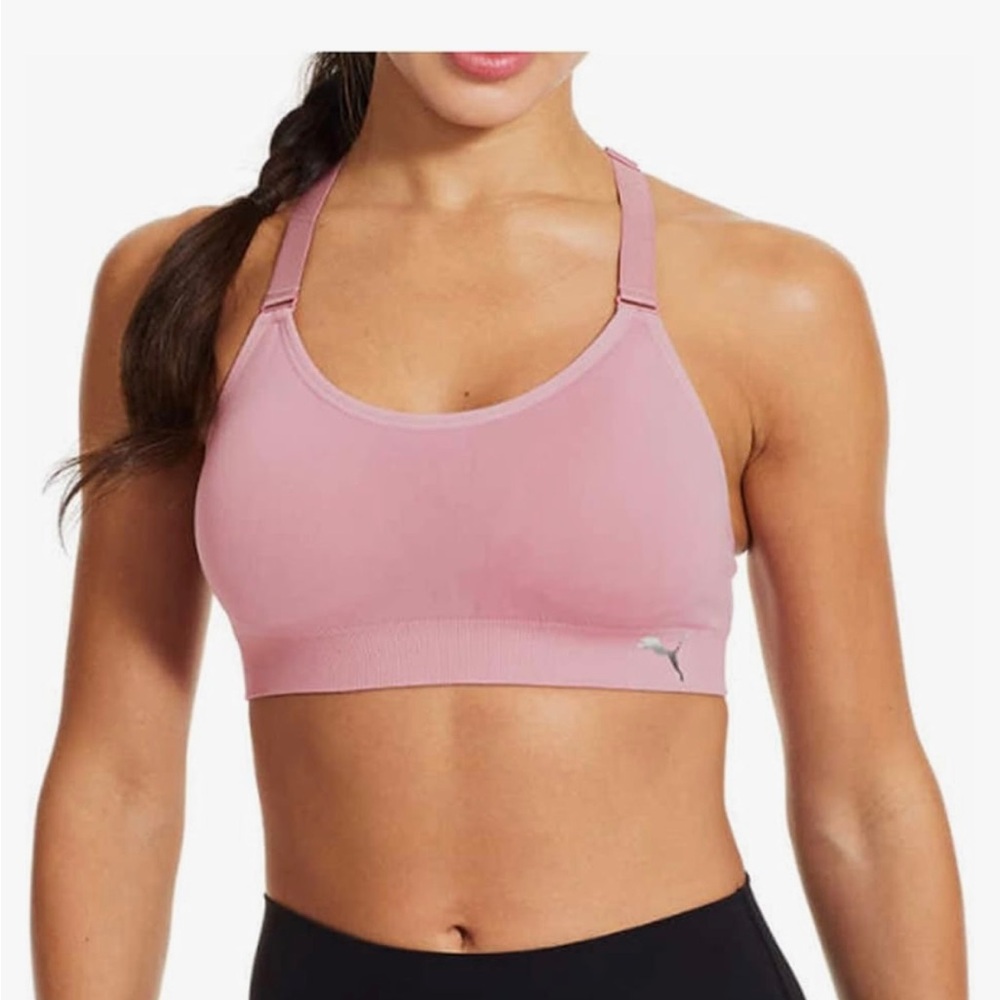 PUMA Womens Removable Cups Racerback Sports Bra
